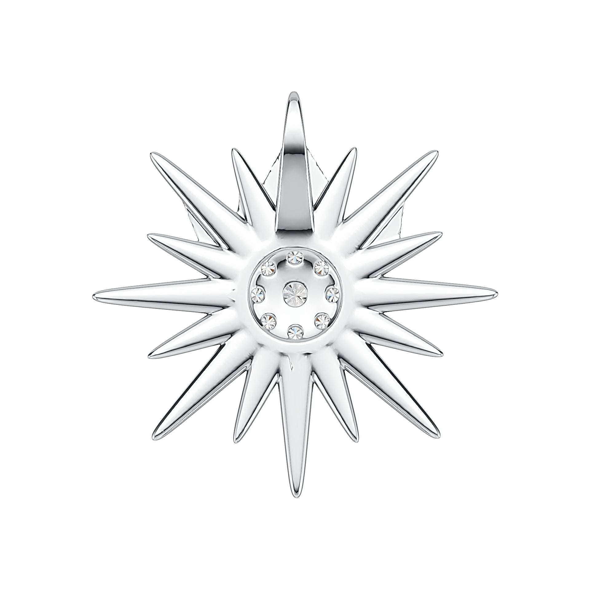10K Gold Pendant Starburst Theme with or Moissanite Moissanite Accent DHJ