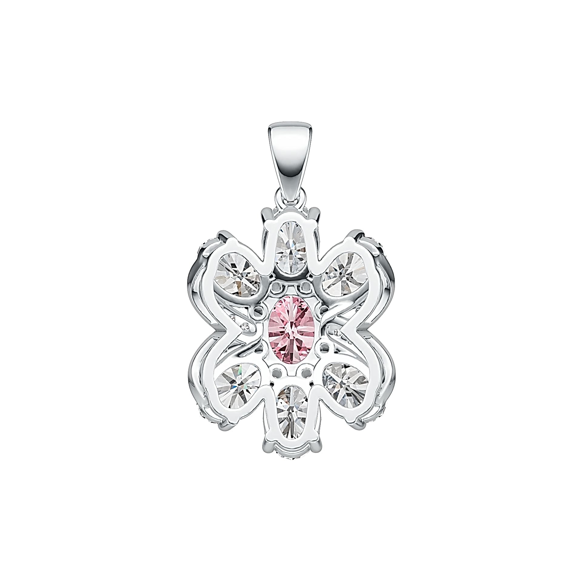 Sterling Silver Semi Mount Pendant Setting Oval OV 8X6mm OV 7X5mm DHJ