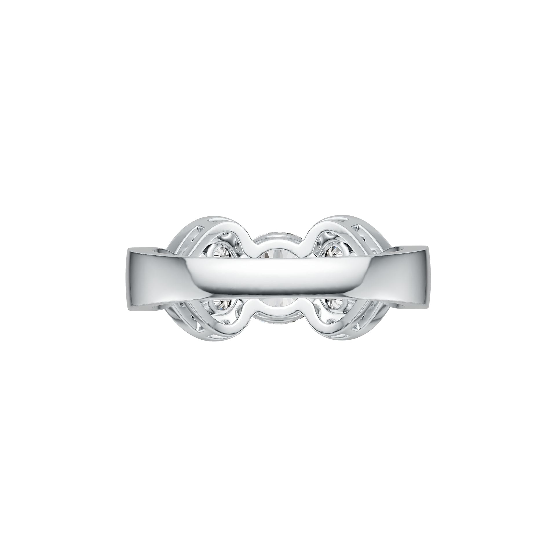 Sterling Silver Semi Mount Ring Setting Round RD 7x7mm DHJ