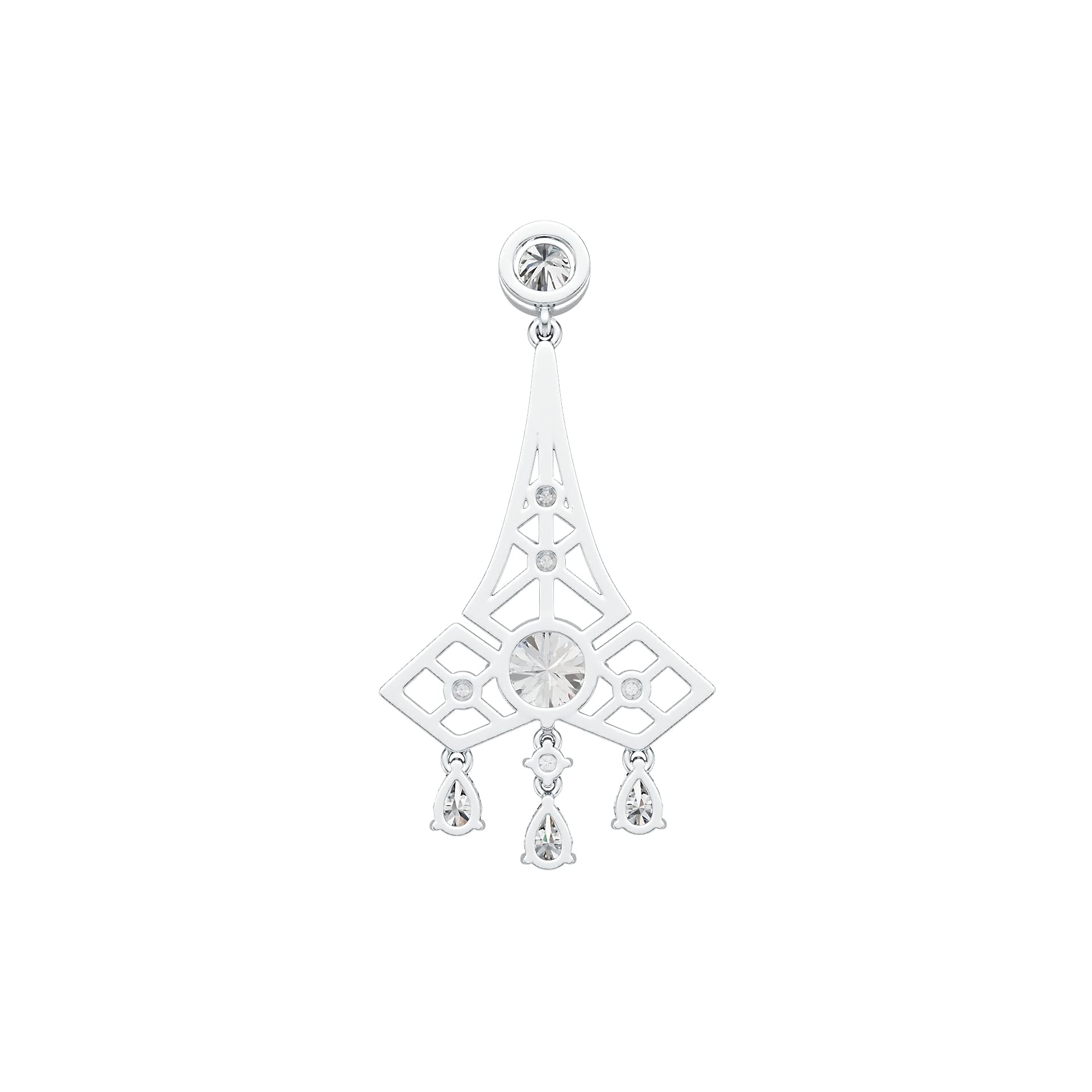 Sterling Silver Semi Mount Pendant Setting Round RD 9x9mm DHJ