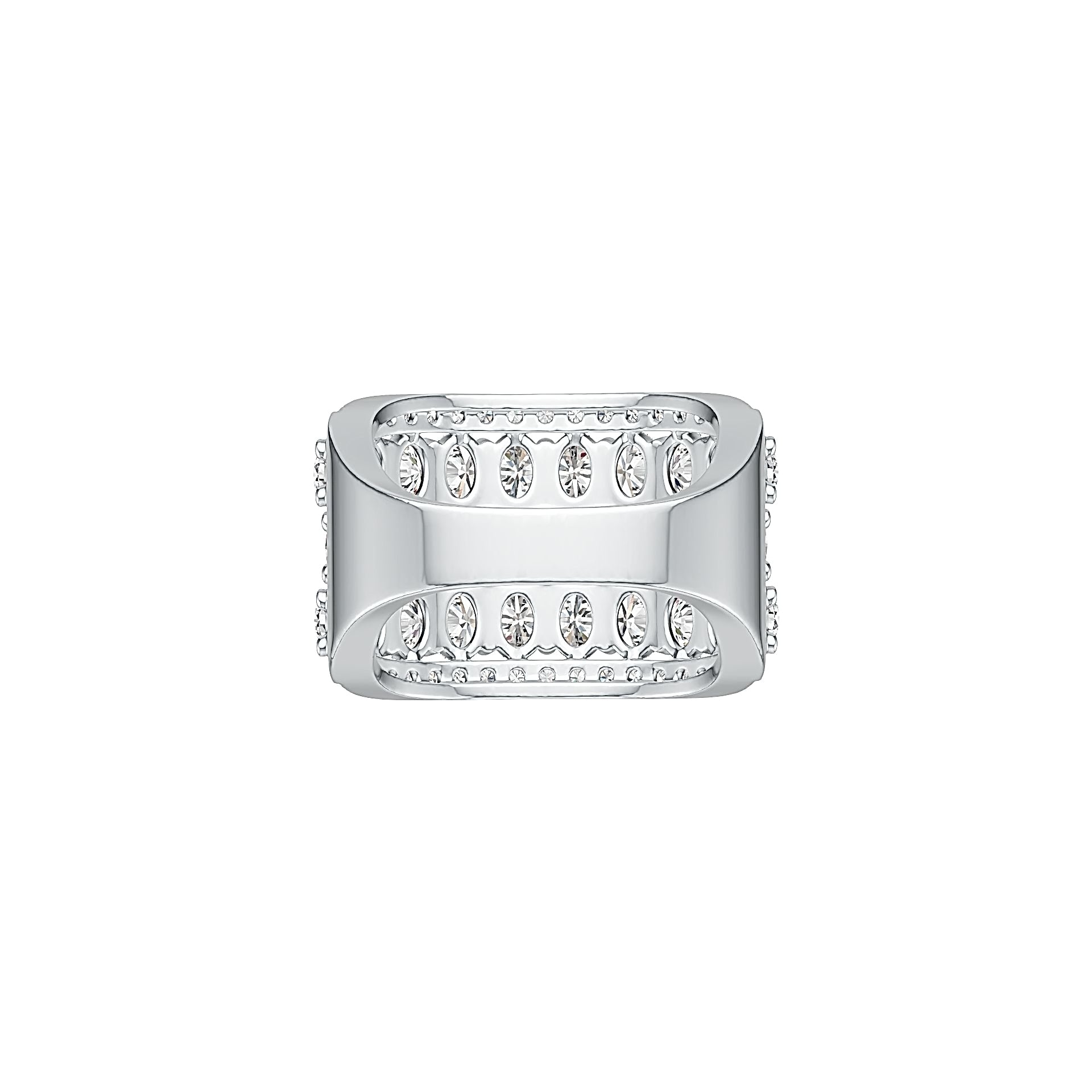 Sterling Silver Semi Mount Ring Setting Oval OV 4X3mm with White Topaz - Syzjewelry