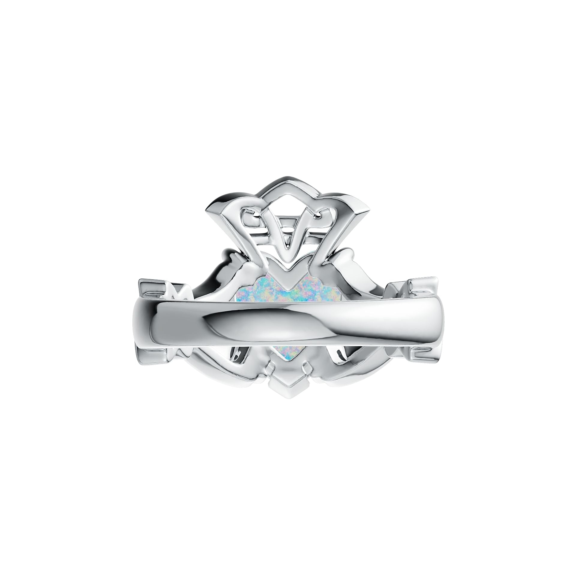 Sterling Silver Semi Mount Ring Setting Heart HT 10X10mm Celtic Knot Claddagh Ring Cabochon DHJ