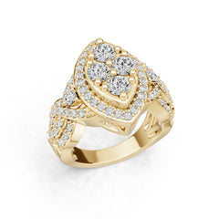 10K Gold Semi Mount Ring Setting Round Ro 6x6mm Syz Jewelry