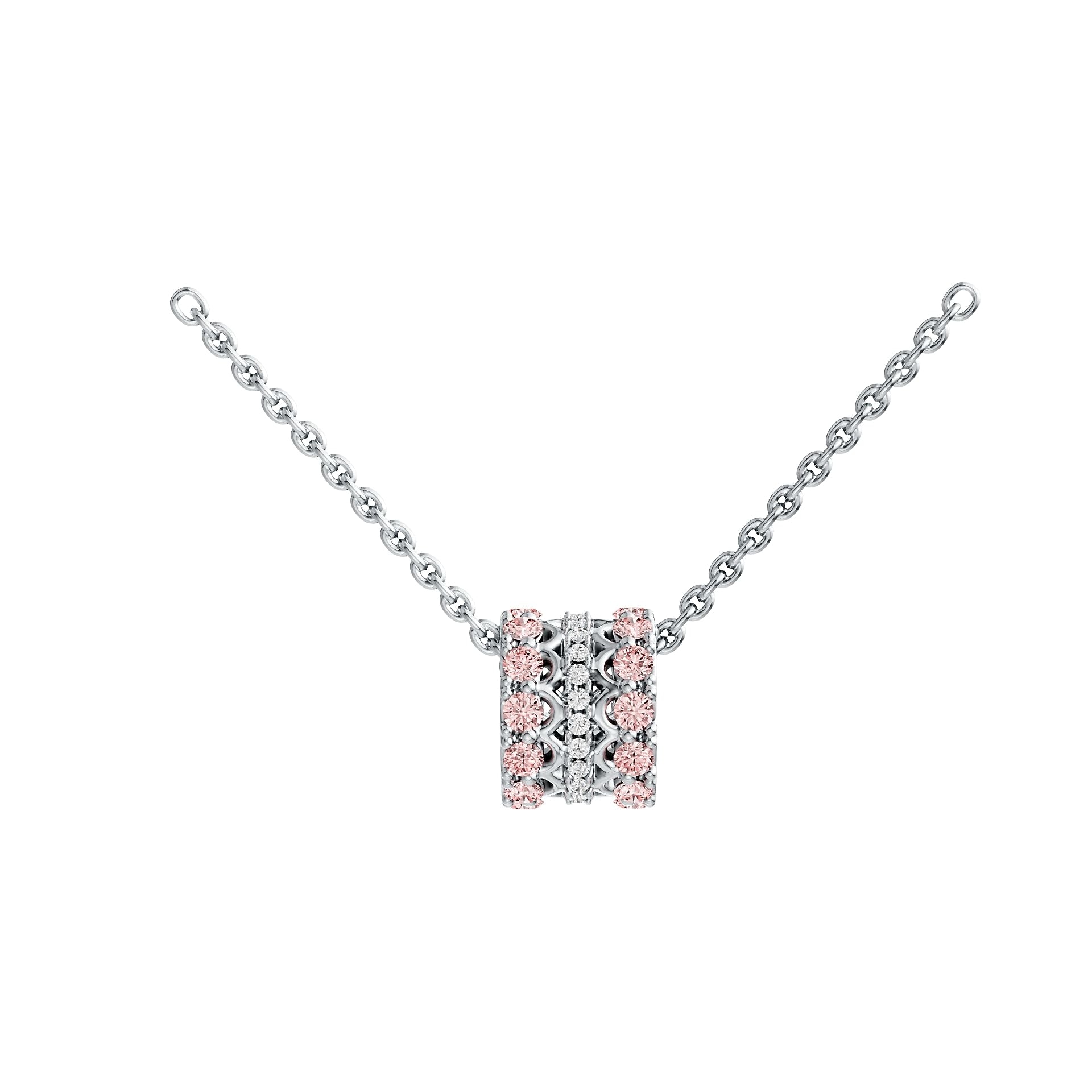 Sterling Silver Circular-Shaped Pendant with White Topaz or Moissanite Syzjewelry