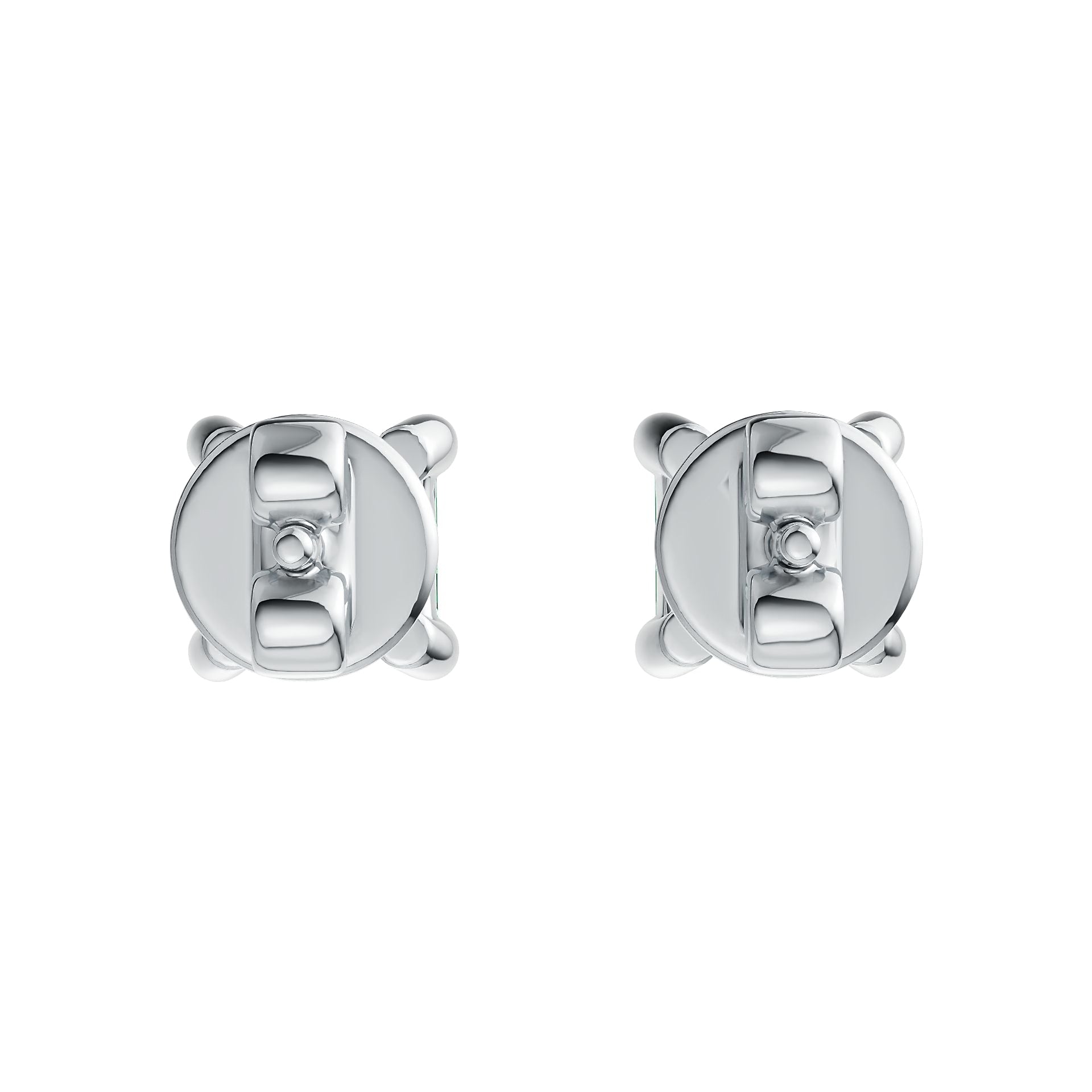 10K Gold Semi Mount Earrings Setting Princess SQ 4X4mm Simple Stud DHJ