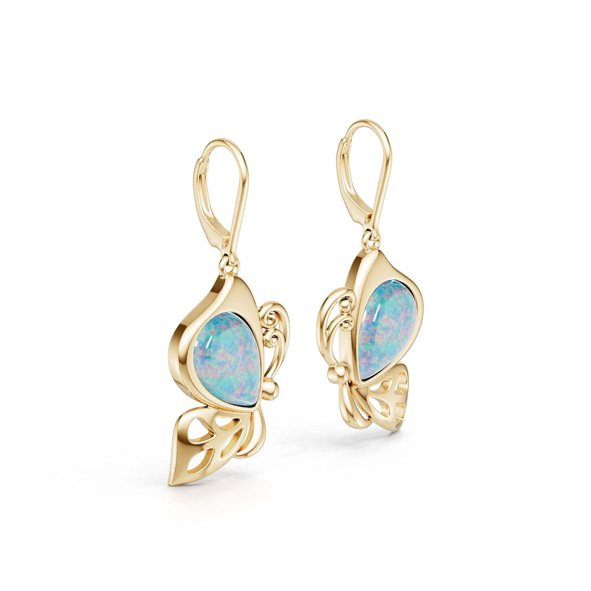 10K Gold Semi Mount Earrings Setting Round Ro 11x9mm Syz Jewelry