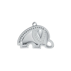14K Gold Pendant with or Moissanite Elephant Theme Diamond Accent DHJ