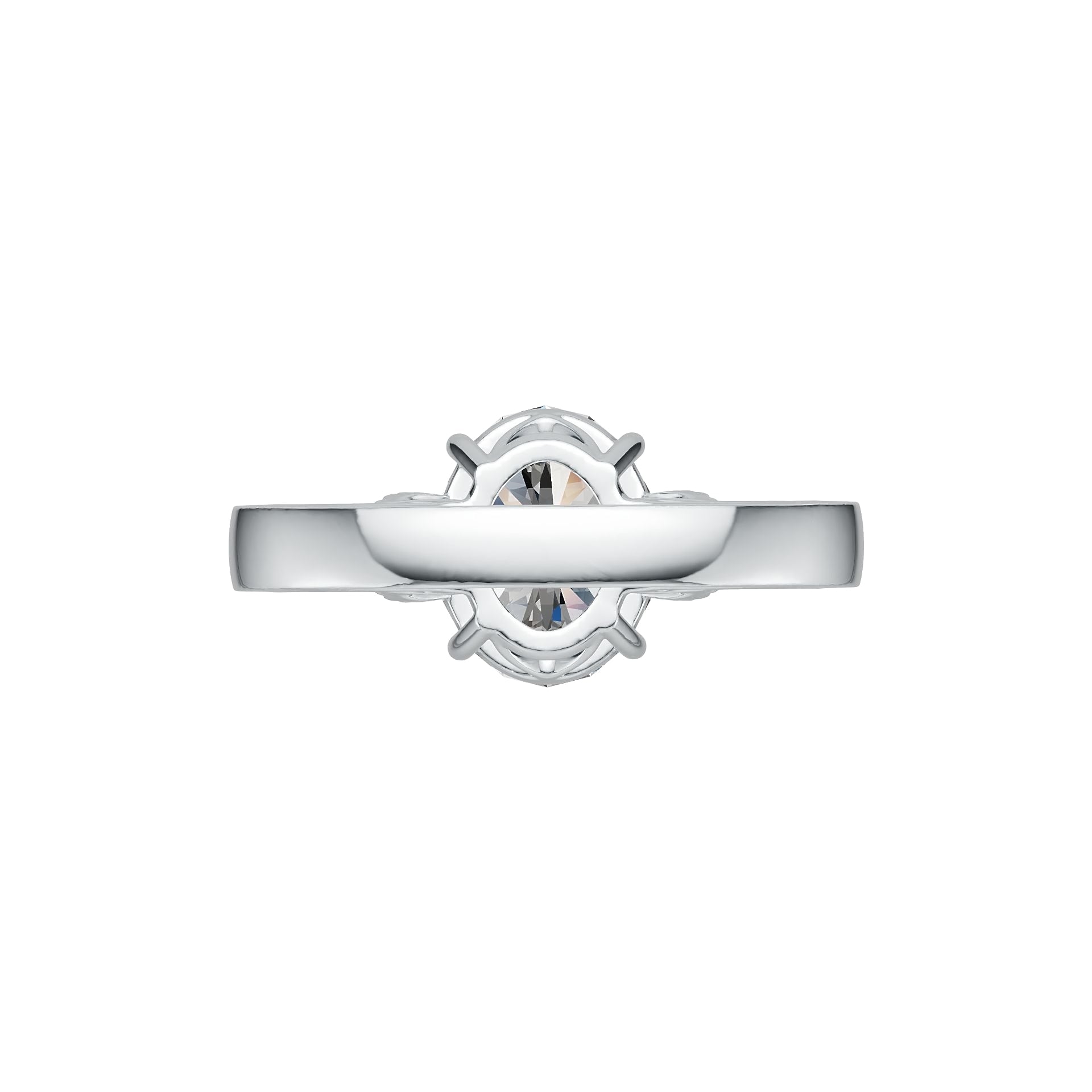 10K Gold Semi Mount Ring Setting Oval OV 10X8mm Moissanite Accent DHJ