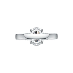 10K Gold Semi Mount Ring Setting Oval OV 10X8mm Moissanite Accent DHJ