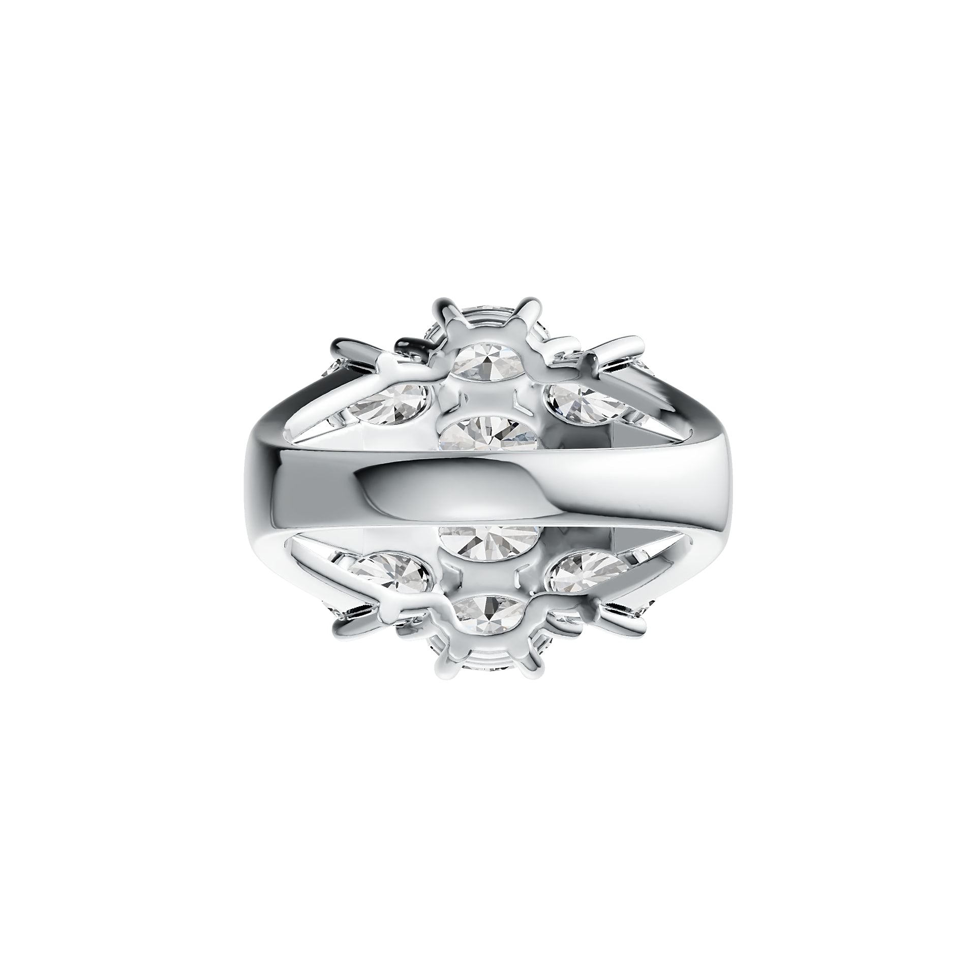 18K Gold Semi Mount Ring Setting Oval OV 6X4mm DHJ
