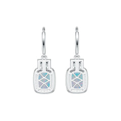 18K Gold Semi Mount Earrings Setting Cushion CU 9X7mm Diamond Accent DHJ