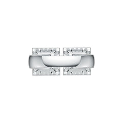 Platinum Semi Mount Ring Setting Princess SQ 6x6mm Toi et Moi Diamond Accent DHJ