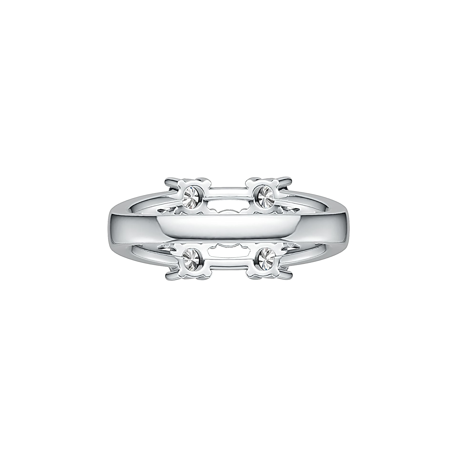 Platinum Semi Mount Ring Setting Round RD 4x4mm DHJ