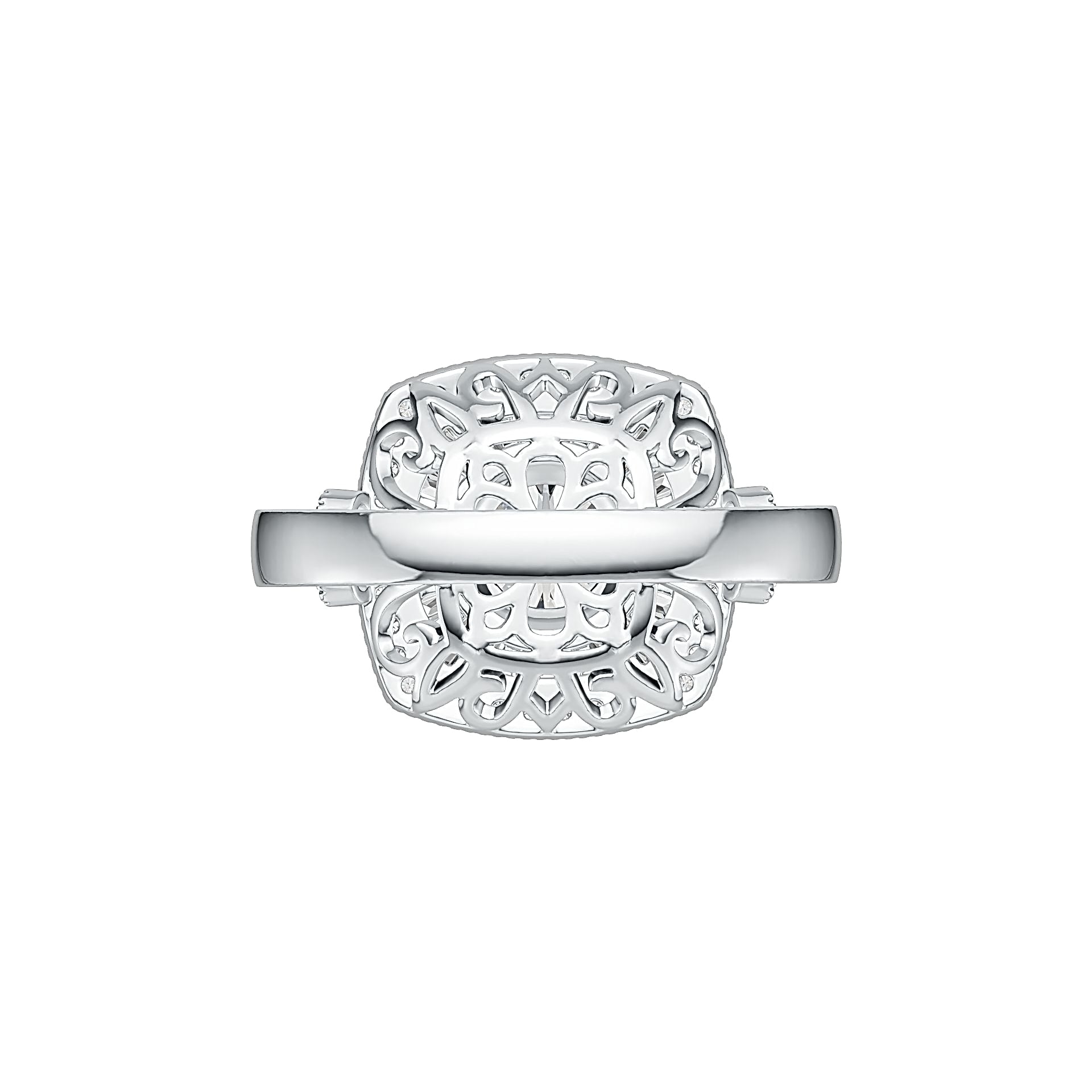 Sterling Silver Semi Mount Ring Setting Round RD 7x7mm DHJ