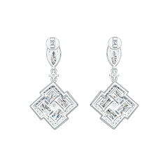 Sterling Silver Semi Mount Earrings Setting Emerald OCT 6X4mm MQ 8X4mm Syzjewelry