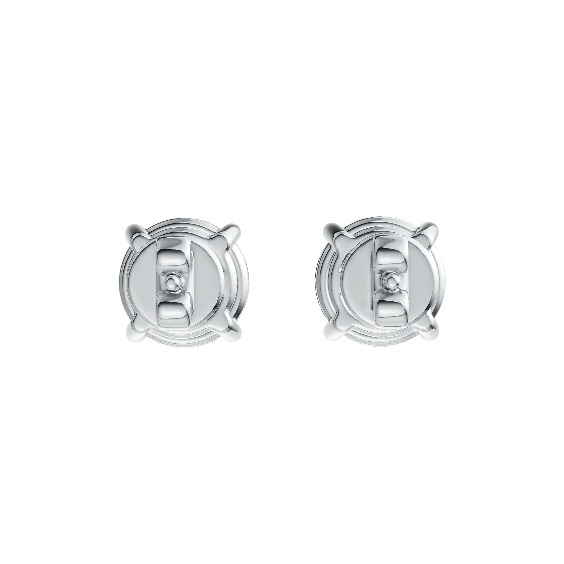 Sterling Silver Semi Mount Earrings Setting Round RD 6.5mm DHJ
