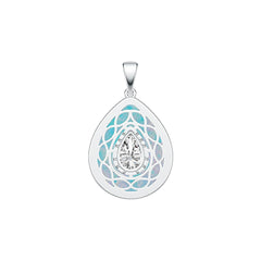 Sterling Silver Semi Mount Pendant Setting Pear PE 26X20mm PE 12X8mm DHJ