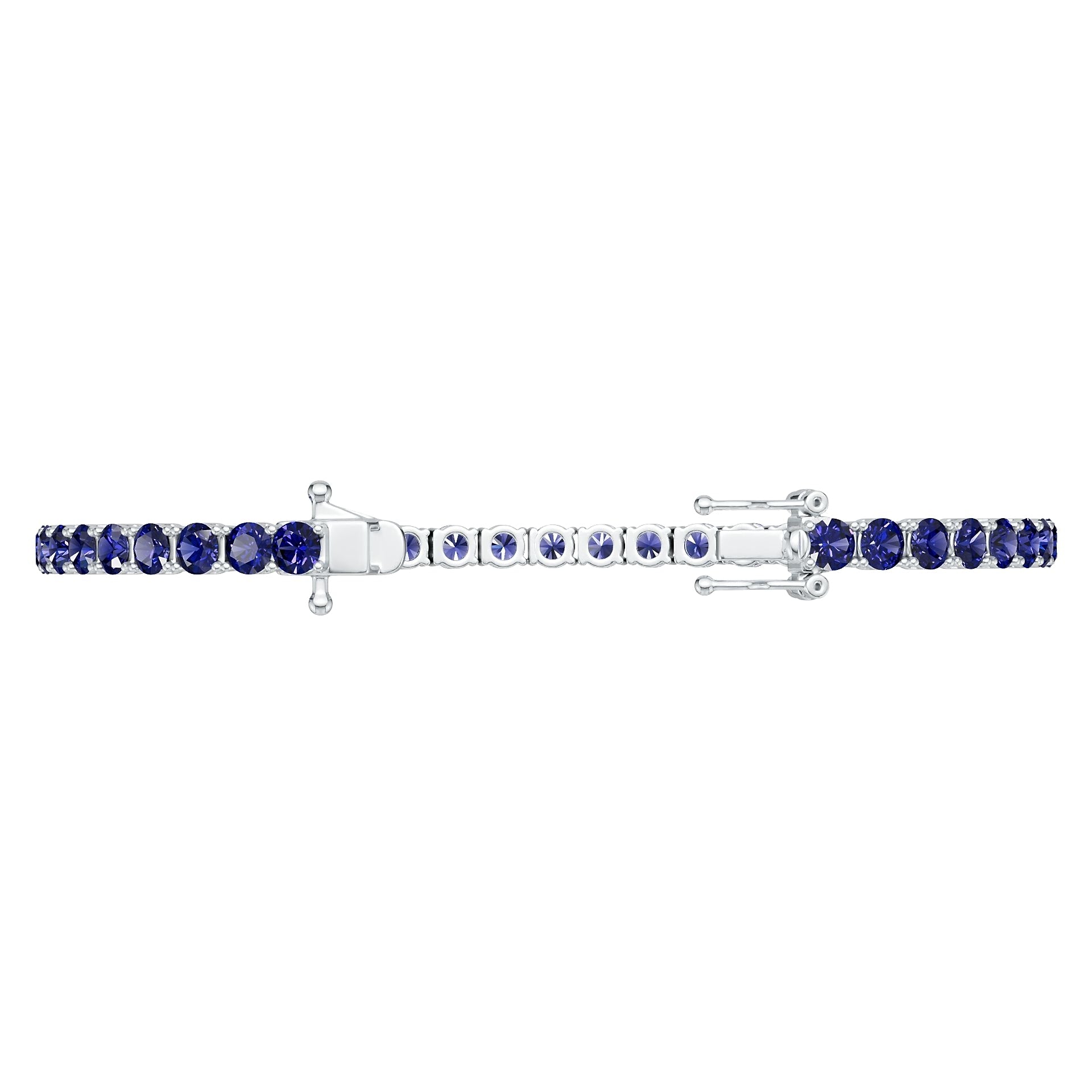 Platinum Semi Mount Bracelet Setting Round Ro 4x4mm Syz Jewelry