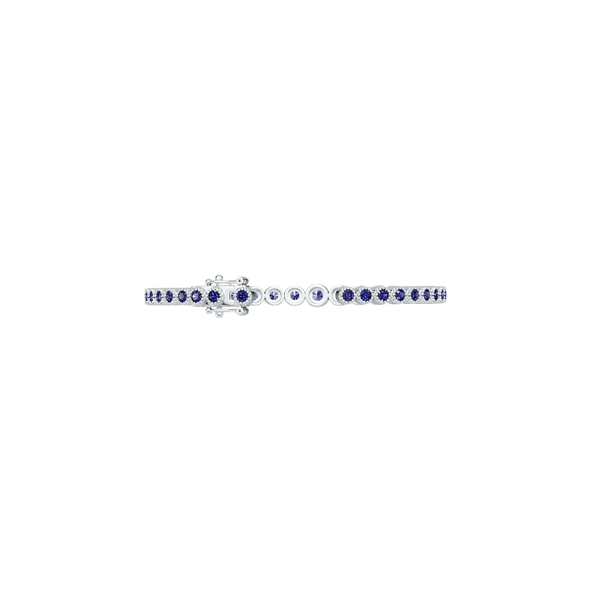 Sterling Silver Semi Mount Bracelet Setting Round RD 3x3mm DHJ