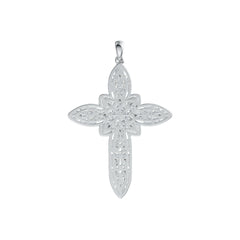 14K Gold Semi Mount Pendant Setting Oval OV 5X3mm OV 4X3mm RD 5X5mm Cross Theme DHJ