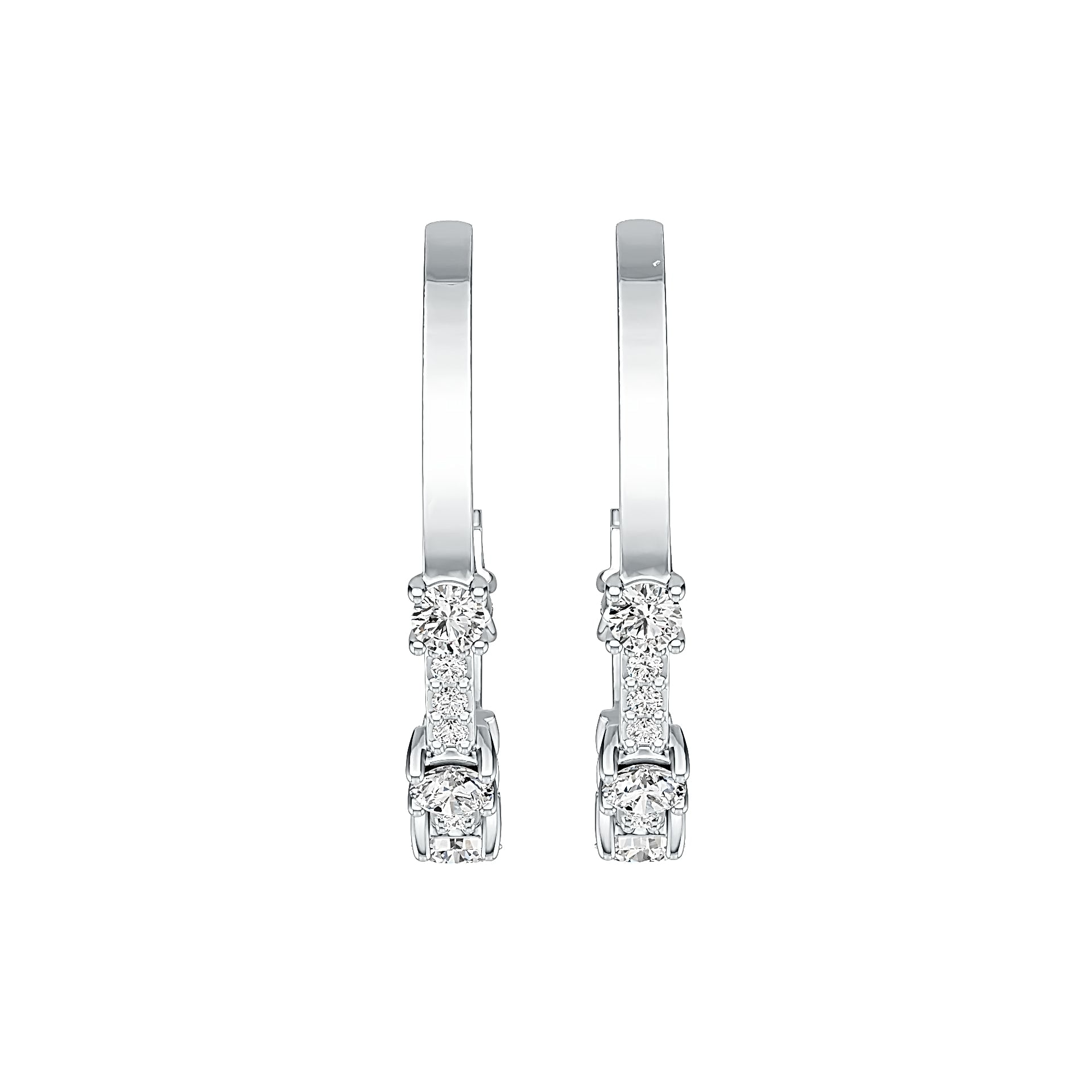 Sterling Silver Semi Mount Earrings Setting Round RD 4x4mm DHJ