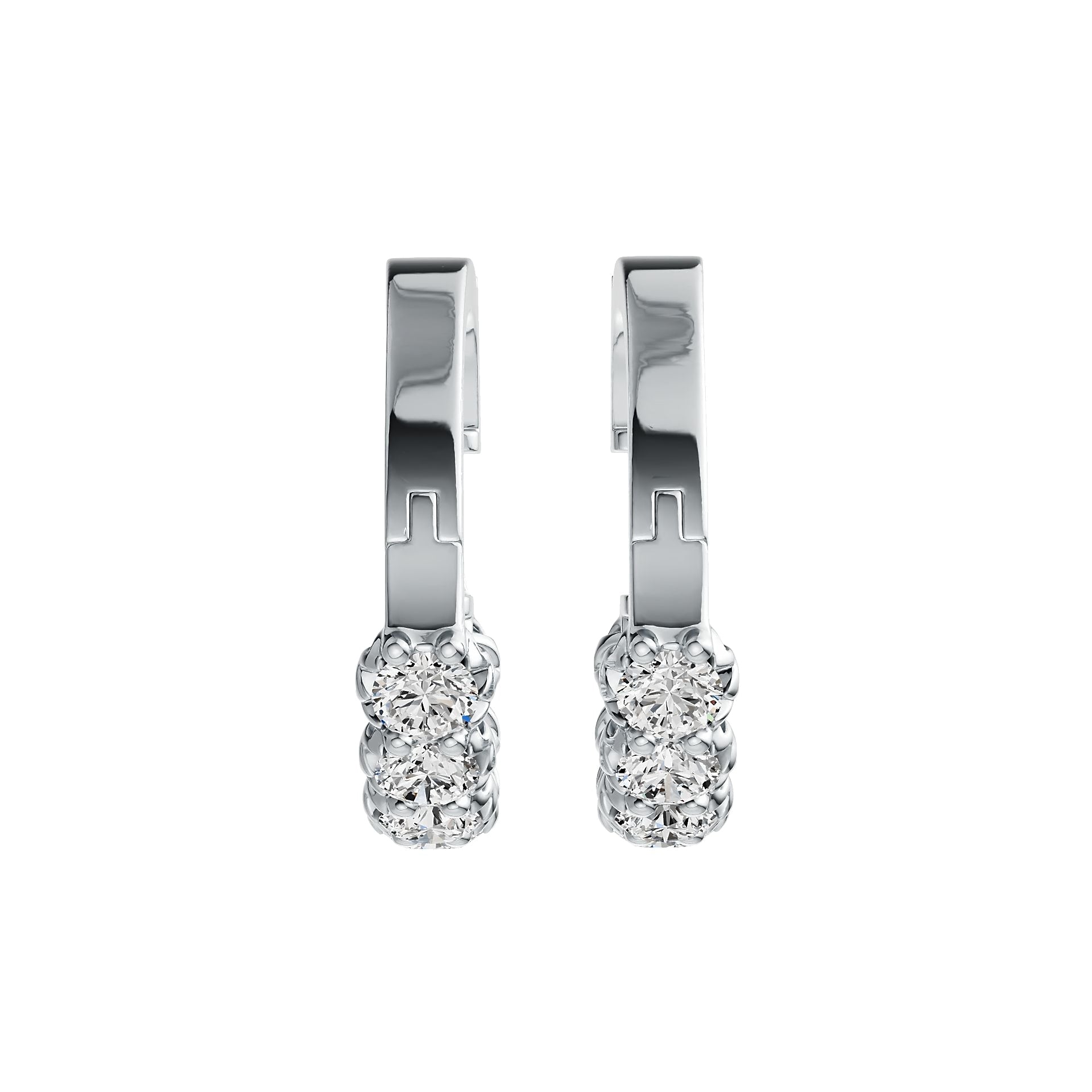 Sterling Silver Semi Mount Earrings Setting Round RD 4x4mm DHJ