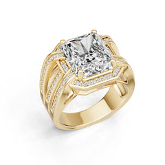 Platinum Semi Mount Ring Setting Emerald Em 13x11mm Diamond Accent Syz Jewelry