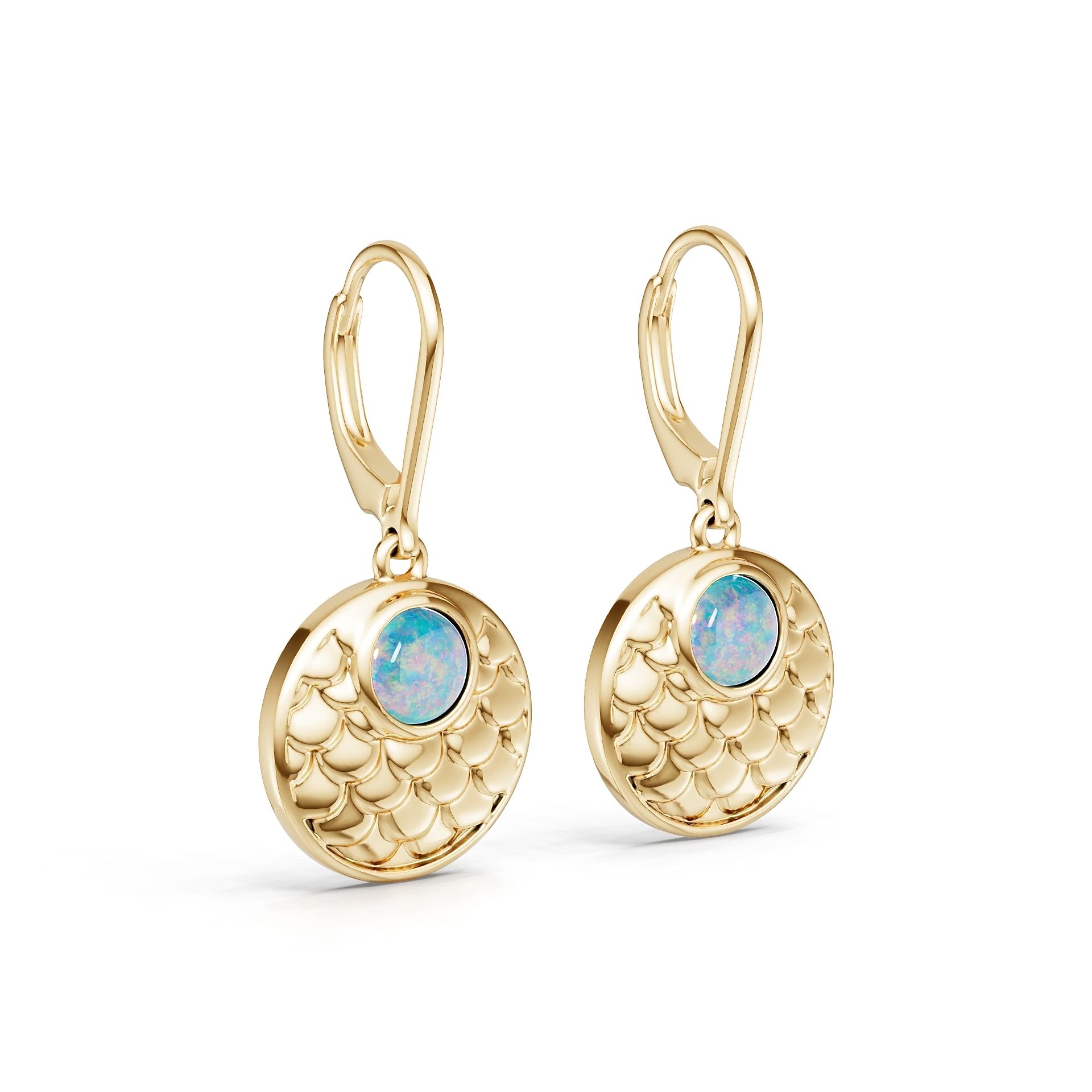 18K Gold Semi Mount Earrings Setting Round Ro 5x5mm Syz Jewelry