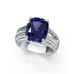 Platinum Semi Mount Ring Setting Cushion Cu 11x9mm Syz Jewelry