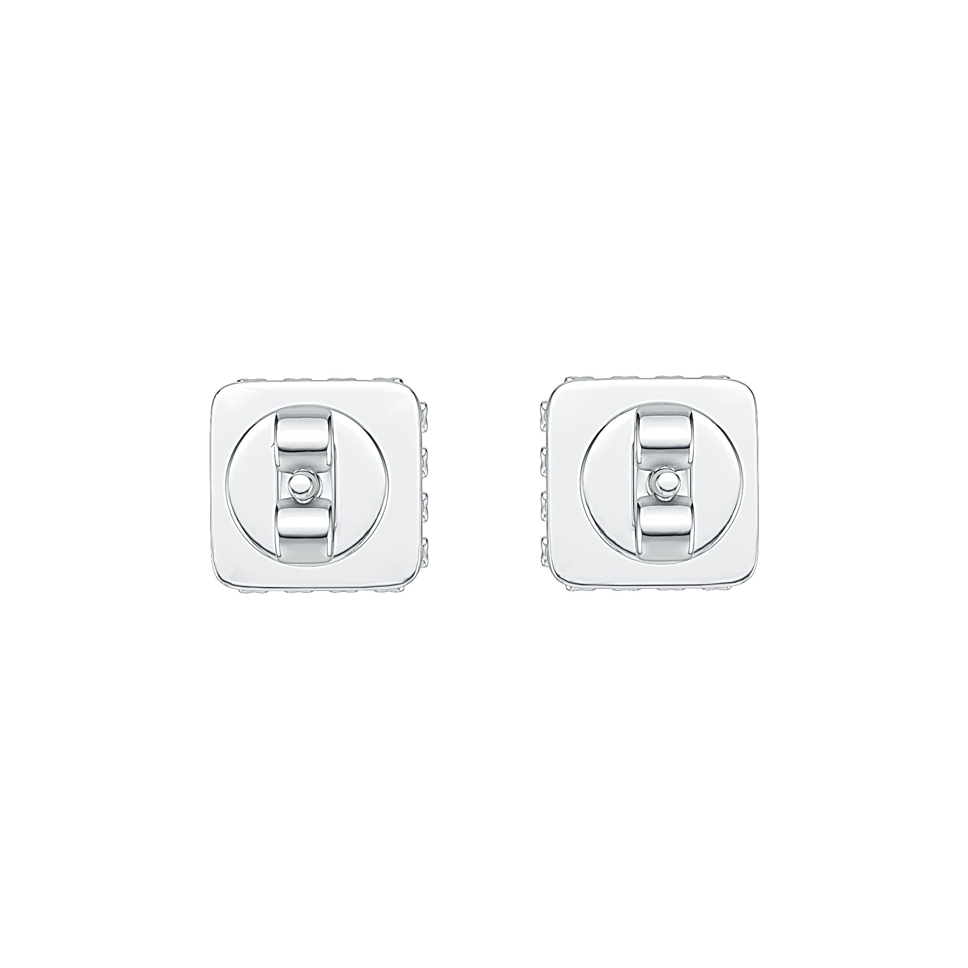Sterling Silver Semi Mount Earrings Setting Princess SQ 6x6mm DHJ