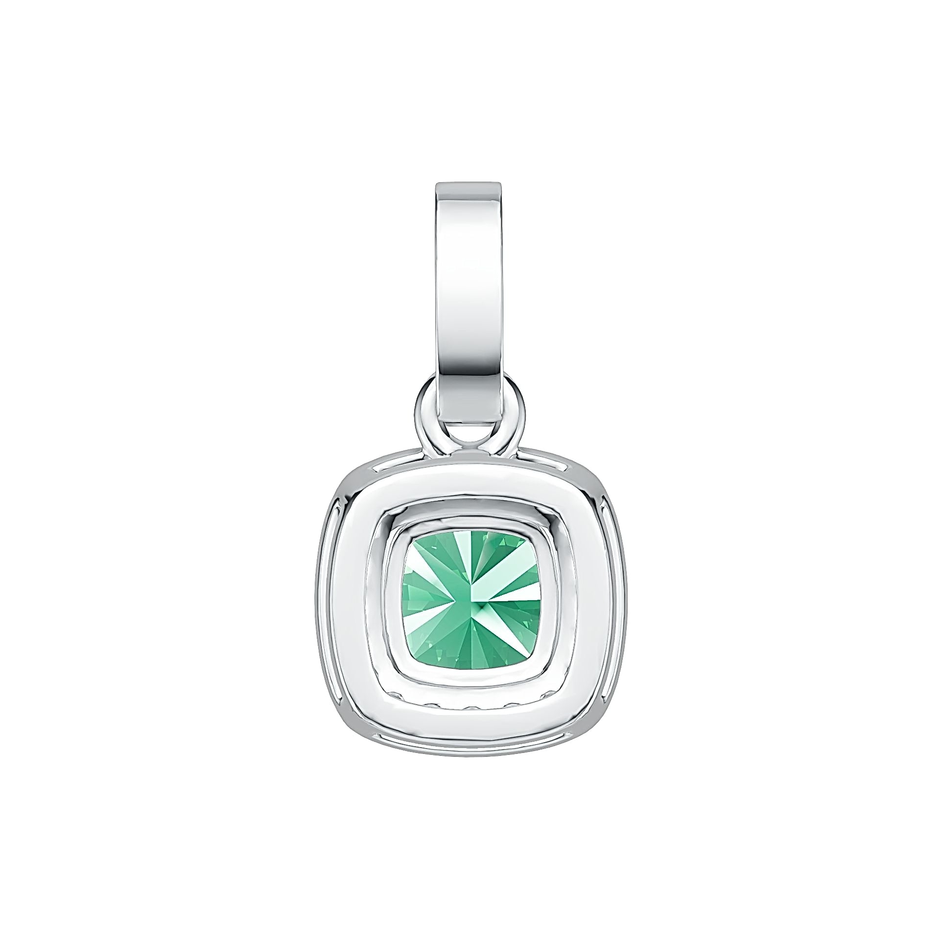 Sterling Silver Semi Mount Pendant Setting Cushion CU 5X5mm DHJ