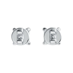 Sterling Silver Semi Mount Earrings Setting Princess SQ 4X4mm Simple Stud DHJ