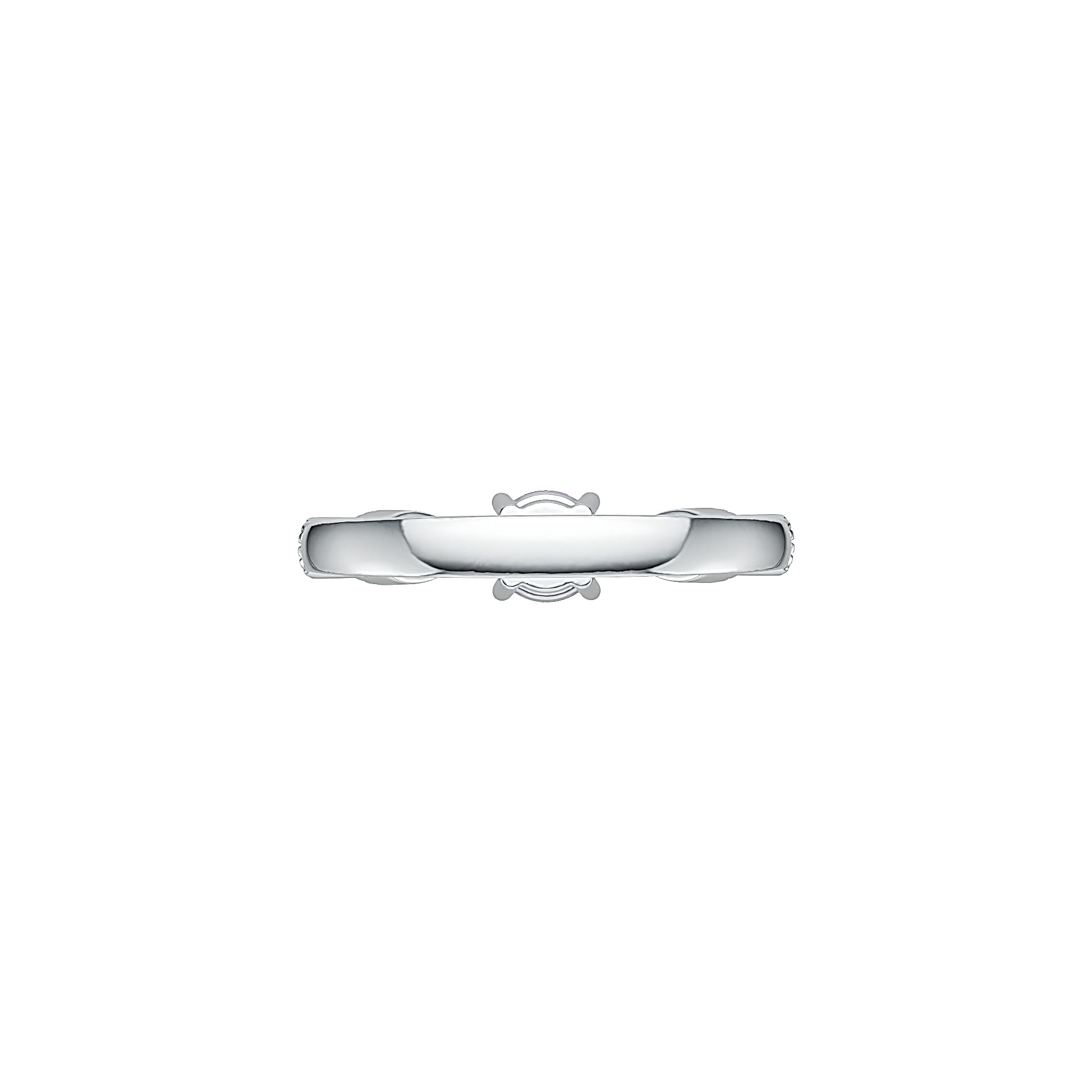 Platinum Semi Mount Ring Setting Round RD 5x5mm Diamond Accent DHJ