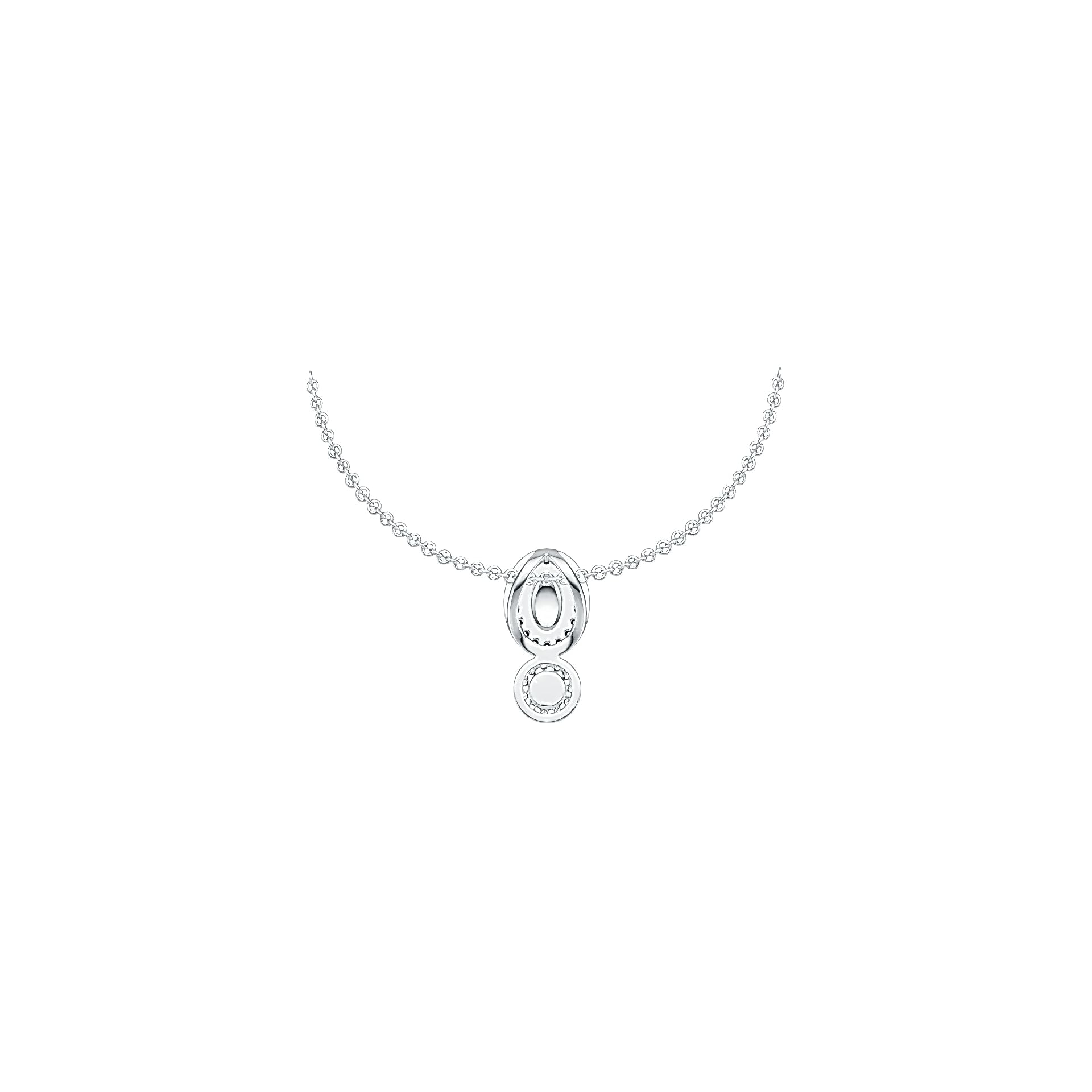 Sterling Silver Double Circle Halo Pendant Infinity with White Topaz or Moissanite DHJ