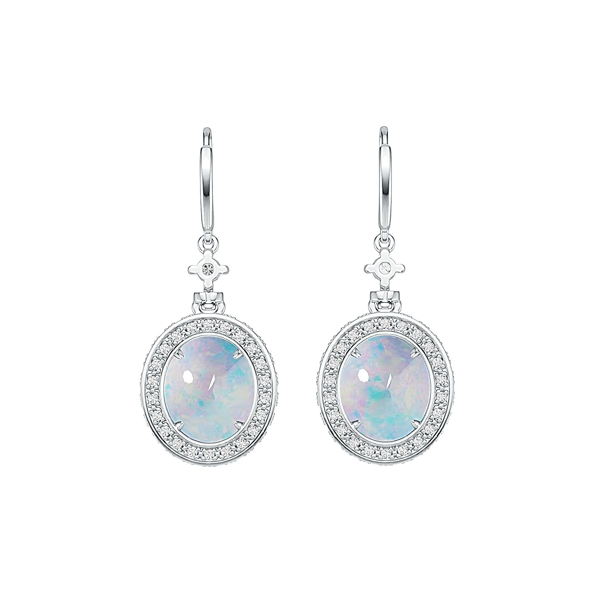 10K Gold Semi Mount Earrings Setting Oval OV 12X10mm Moissanite Accent DHJ