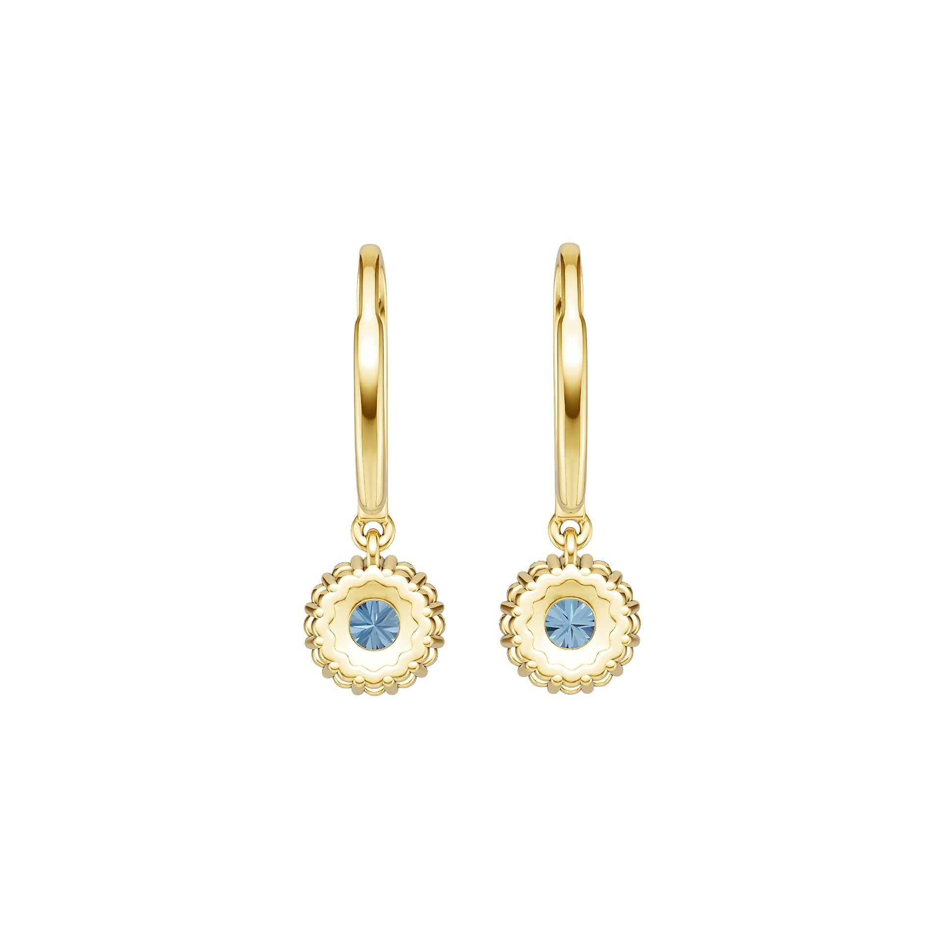 10K 14K Gold or 10K Gold Semi Mount Earrings Setting Round Rd Moissanite Accent Syzjewelry