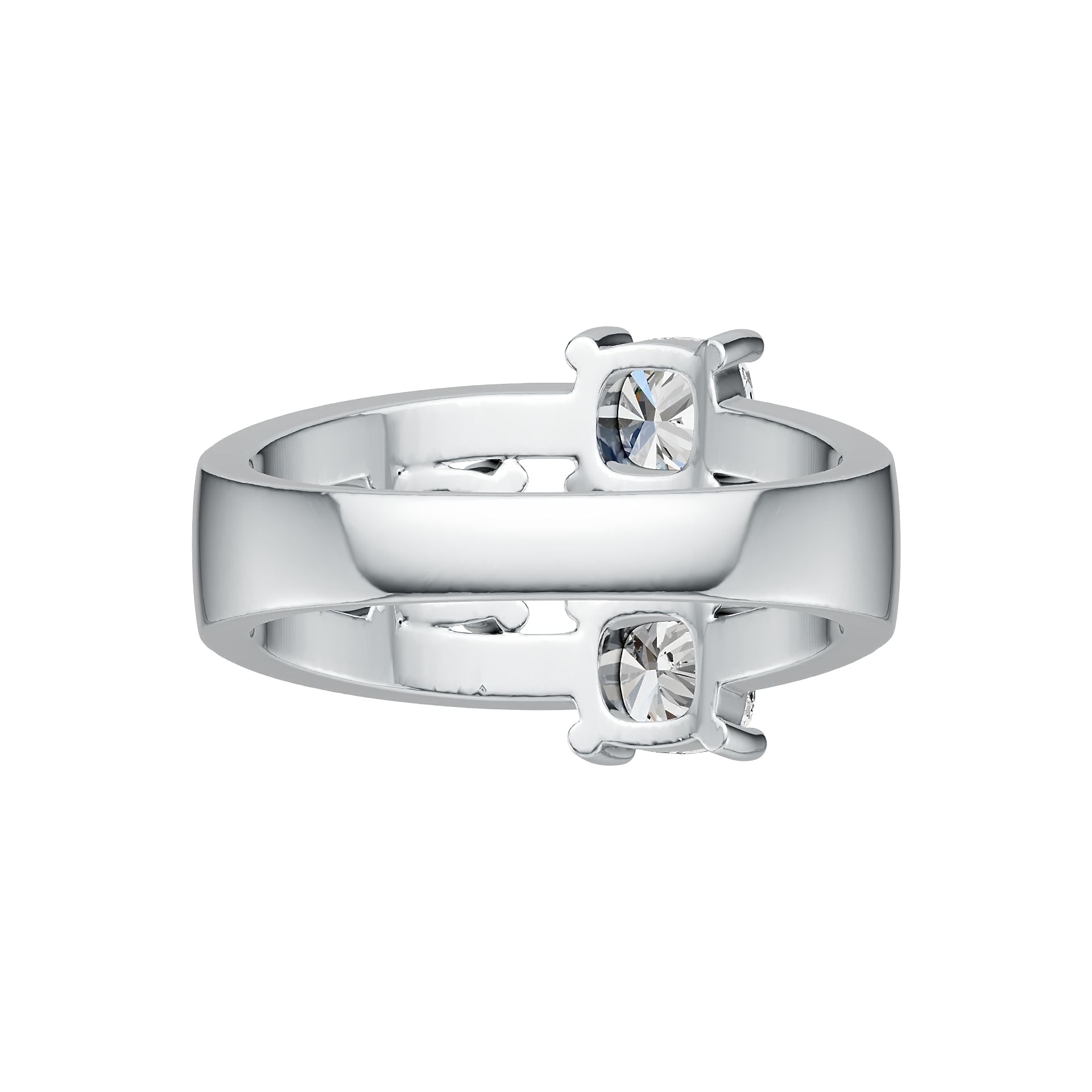 Sterling Silver Semi Mount Ring Setting Cushion CU 5X5mm DHJ