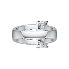 Sterling Silver Semi Mount Ring Setting Cushion CU 5X5mm DHJ