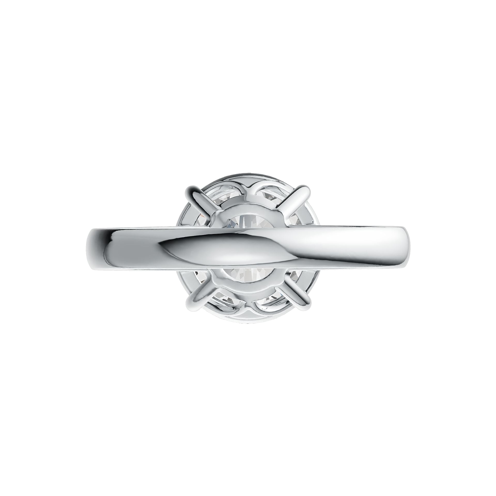 Sterling Silver Semi Mount Ring Setting Round RD 12x12mm DHJ