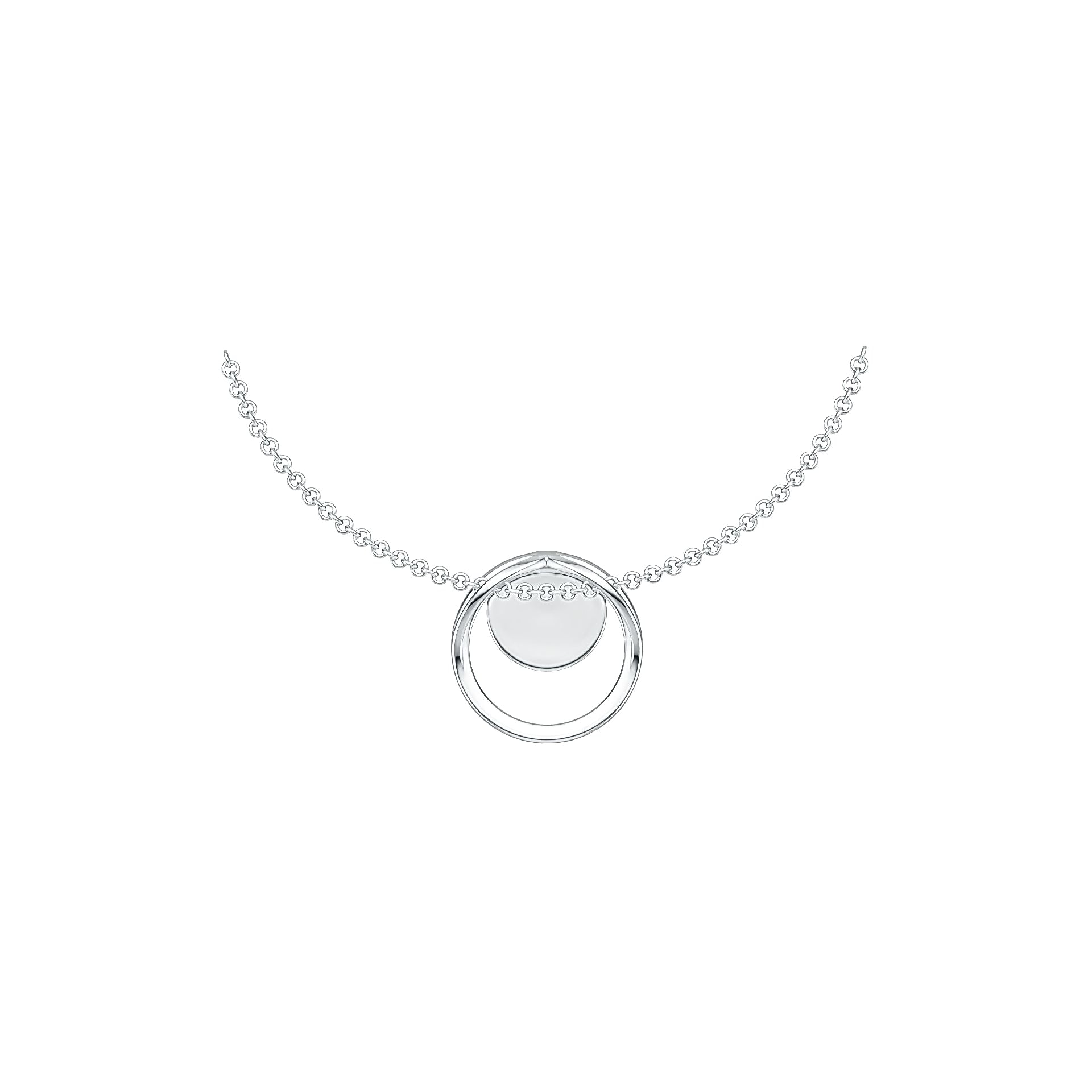 Sterling Silver Semi Mount Pendant Setting Round RD 7x7mm DHJ