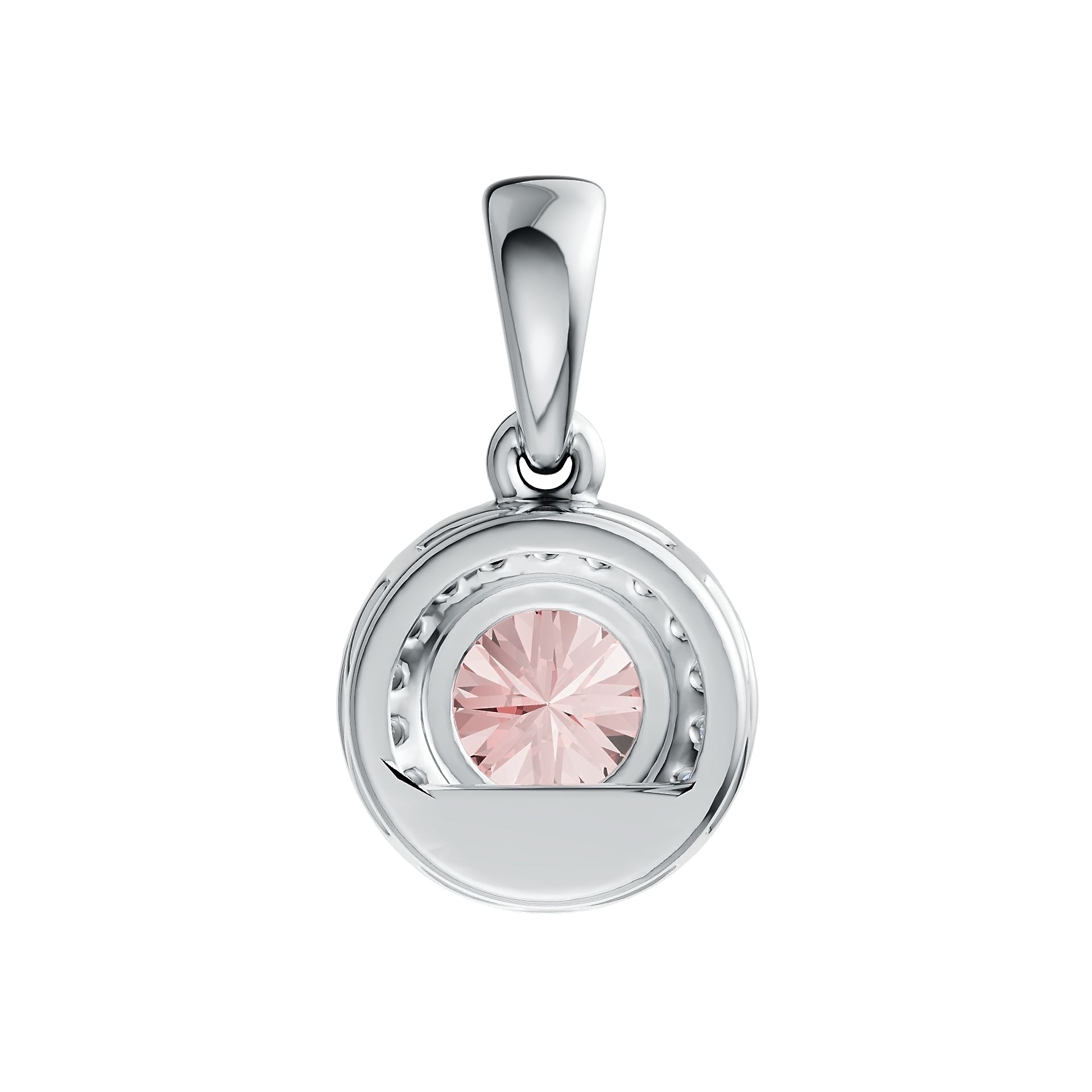 Sterling Silver Semi Mount Pendant Setting Round RD 6X6mm Halo Syzjewelry
