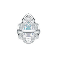 10K Gold Semi Mount Ring Setting Pear PE 17X12mm Moissanite Accent DHJ