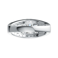 Platinum Semi Mount Ring Setting Emerald OCT 7X5mm OCT 6X4mm OCT 5X3mm Diamond Accent DHJ