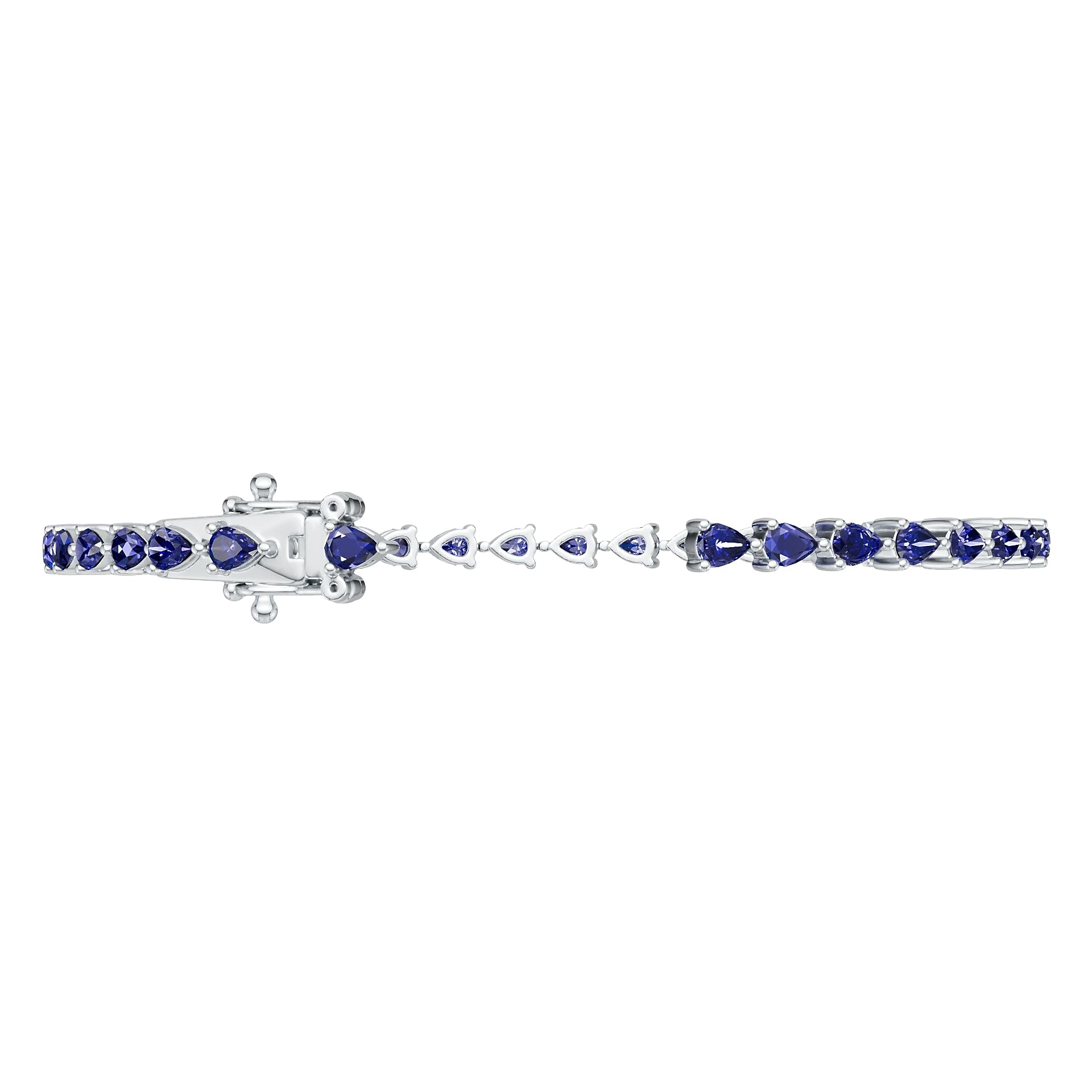 18K Gold Semi Mount Bracelet Setting Pear Pe 4x3mm Syz Jewelry