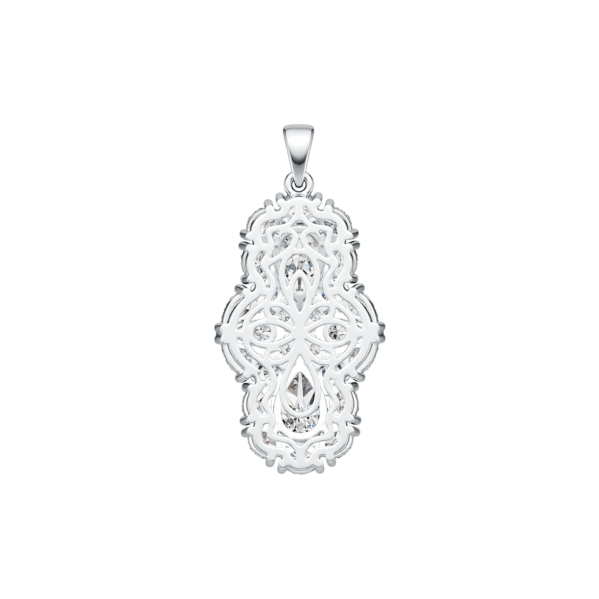 Sterling Silver Semi Mount Pendant Setting Pear PE 9X6mm DHJ