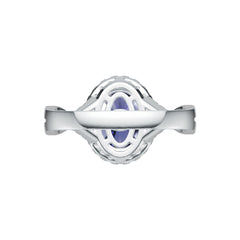 Sterling Silver Semi Mount Ring Setting Oval OV 10X8mm Halo Twist Shank Syzjewelry