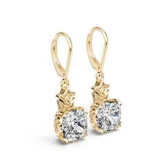 10K Gold Semi Mount Earrings Setting Round Ro 8x8mm Syz Jewelry