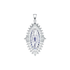 Sterling Silver Semi Mount Pendant Setting Marquise MQ 30X13mm DHJ