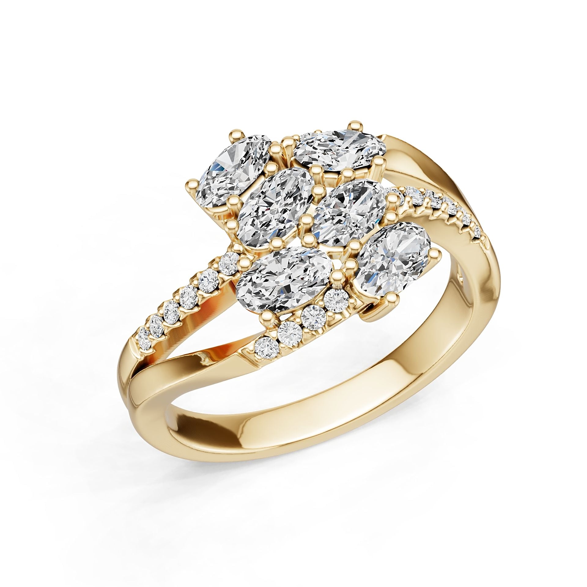 Sterling Silver Semi Mount Ring Setting Round Ro 5x3mm Diamond Accent DHJ