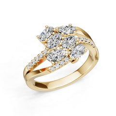 Sterling Silver Semi Mount Ring Setting Round Ro 5x3mm Diamond Accent DHJ